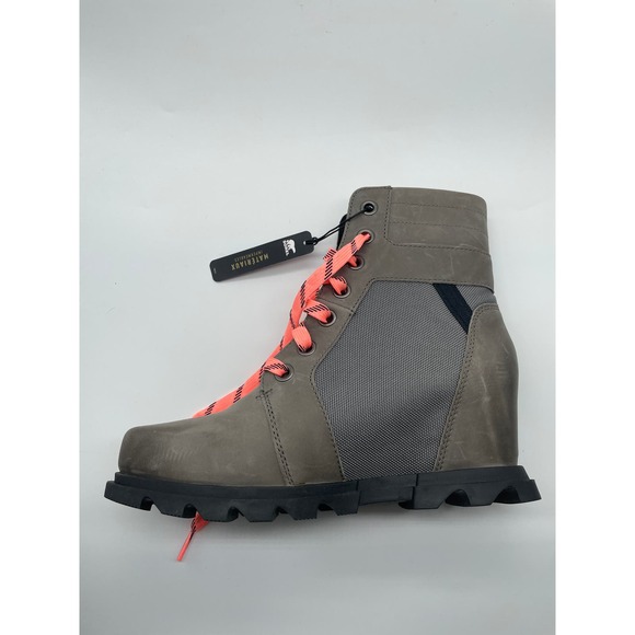 NWT Sorel Joan of Arctic Waterproof Wedge III Lexie Bootie Quarry Sz 10 Grey - Picture 5 of 13